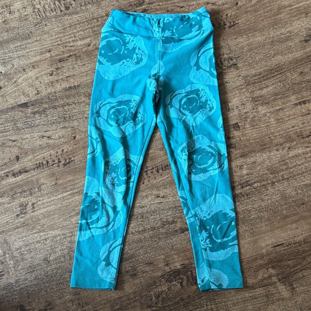 LuLaRoe Kids Leggings in Teal Floral